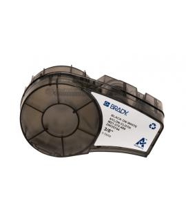 Brady M21-375-499 Cinta de Etiquetas Original Tela de Nylon - Texto Negro sobre Fondo Blanco - Ancho 9,53mm x 4,88m