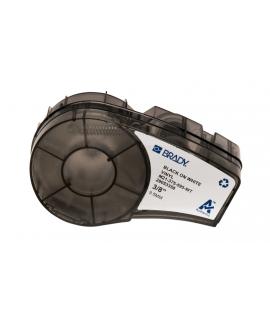 Brady M21-375-595-WT Cinta de Etiquetas Original Vinilo - Texto Negro sobre Fondo Blanco - Ancho 9,53mm x 6,40m