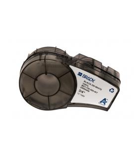 Brady M21-750-595-WT Cinta de Etiquetas Original Vinilo - Texto Negro sobre Fondo Blanco - Ancho 19,05mm x 4,88m