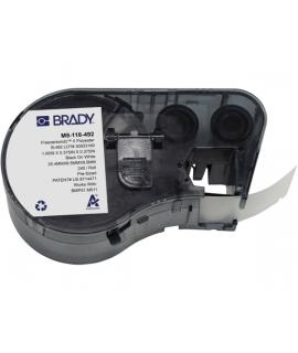 Brady M5-118-492 Cinta de Etiquetas Original Poliester Ultrafinas para Laboratorio - Texto Negro sobre Fondo Blanco - Ancho 25,4