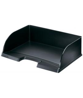 Leitz Plus Jumbo Bandeja Portadocumentos de Gran Capacidad - Acceso Apaisado - Hasta 10uds Apilables - Color Negro