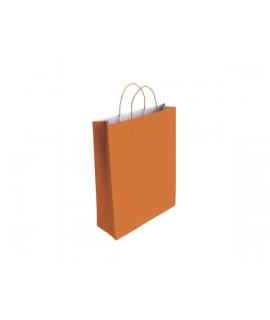 Bismark Bolsa de Papel Celulosa - Medidas 32x10x24cm - Color Naranja
