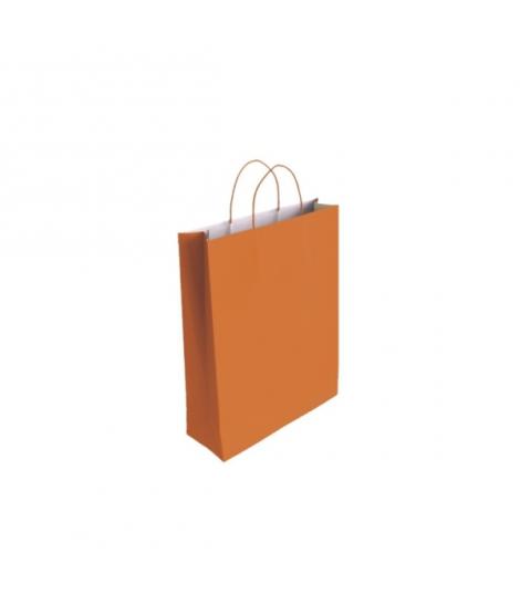 Bismark Bolsa de Papel Celulosa - Medidas 32x10x24cm - Color Naranja