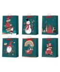Bismark Bolsa de Papel Navidad - Impresion Foil - 6 Diseños Diferentes