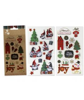 Bismark Pack con 2 Hojas de Pegatinas Navideñas