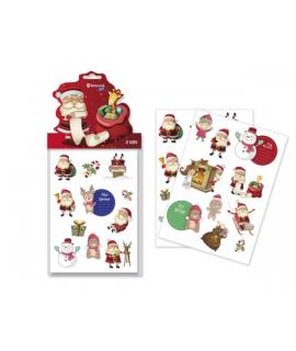 Bismark Pack con 2 Hojas de Pegatinas Papa Noel