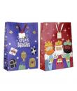 Bismark Bolsa de Papel Reyes Magos Jumbo - Medidas 40x70x18cm - Tarjeta Colgante - 2 Diseños Diferentes Aleatorios
