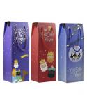 Bismark Caja/Bolsa de Carton con Asa para Botellas Reyes Magos - Medidas 13x36x10cm - 3 Diseños Diferentes Aleatorios