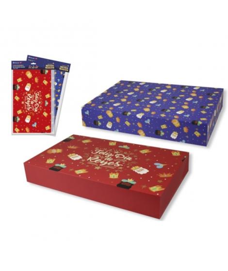 Bismark Caja Plegable Reyes Magos - Medidas 28.5x49x3cm - 2 Diseños Diferentes Aleatorios