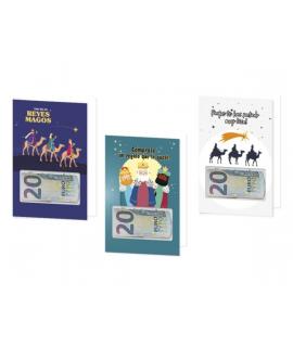 Bismark Tarjeta Navideña para Regalar Dinero - 3 Diseños Diferentes Aleatorios