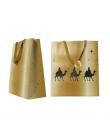 Bismark Bolsa de Papel Reyes Magos - Medidas 24x32x10cm - Tarjeta Colgante - Color Oro