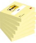 Post-it Pack con 6 Blocs de 100 Notas Adhesivas Removibles Canary Yellow 76x76mm - Papel con Certificacion PEFC - 7100103157 - C