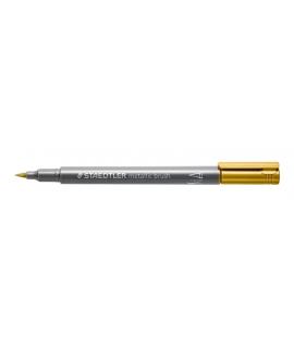 Staedtler Metallic Brush Rotulador Punta Pincel - Trazo 1 - 6mm Aprox - Tinta Base de Agua - Color Oro