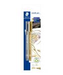 Staedtler Metallic Pen Pack de 2 Rotuladores de Punta Fina - Trazo 1 - 2mm - Tinta Base de Agua - Colores Oro y Plata