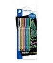 Staedtler Metallic Pen Pack de 5 Rotuladores de Punta Fina - Trazo 1 - 2mm - Tinta Base de Agua - Colores Surtidos