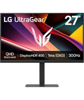 LG UltraGear Monitor LED 27" IPS QHD 300Hz HDR400 FreeSync Premium - Respuesta 1ms - Ajustable en Altura, Inclinable y Giratorio