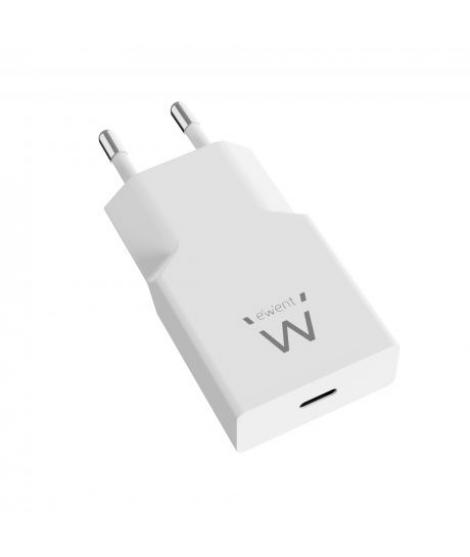 Ewent EW1310 Cargador GAN 20W - USB-C - Carga Rapida - Alta Eficencia - Color Blanco