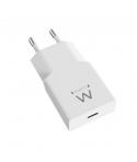 Ewent EW1310 Cargador GAN 20W - USB-C - Carga Rapida - Alta Eficencia - Color Blanco