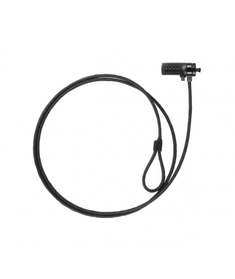 Tooq Cable de Seguridad Universal con Combinacion para Portatiles - Bloqueo de 4 Digitos - Acero 4.5mm - Longitud 1.50m