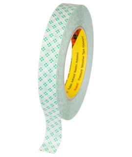 3M Cinta Adhesiva de Doble Cara 25mmx50m - Cinta de 260µm - Soporte de PVC de 38µm - Con Adhesivo 375 - Color Blanco