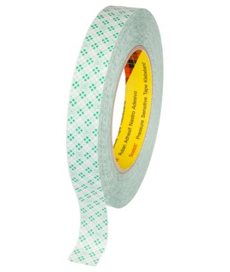 3M Cinta Adhesiva de Doble Cara 25mmx50m - Cinta de 260µm - Soporte de PVC de 38µm - Con Adhesivo 375 - Color Blanco