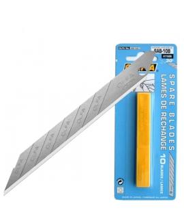 Olfa Pack de 10 Cuchillas para Cuters - Ancho 9mm, Largo 74mm - 8 Segmentos