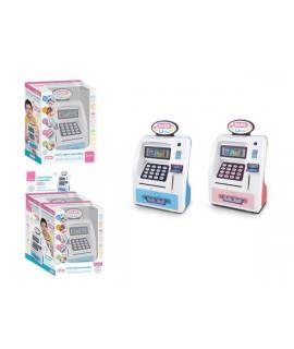 Umay Hucha Electronica Diseño Cajero Automatico - Cierre con Contraseña - Ranuras para Billetes y Monedas - 2 Colores Surtidos A