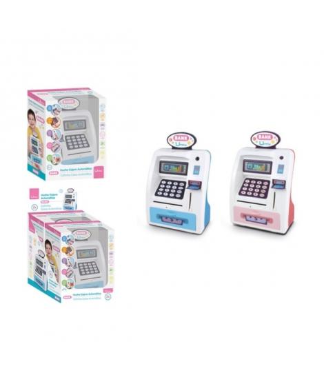 Umay Hucha Electronica Diseño Cajero Automatico - Cierre con Contraseña - Ranuras para Billetes y Monedas - 2 Colores Surtidos A