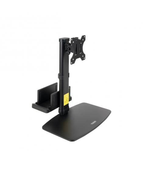 Tooq Soporte de Mesa para Monitor de 17"-27" - Regulable en Altura. Giratorio e Inclinable - Gestion de Cables - Peso Max 6kg - 
