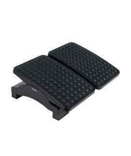 Tooq Reposapies - Ajustable en Altura e Inclinacion - Dos Plataformas Independientes - Color Negro