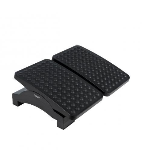 Tooq Reposapies - Ajustable en Altura e Inclinacion - Dos Plataformas Independientes - Color Negro