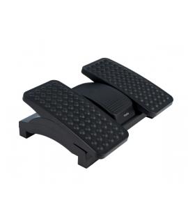 Tooq Reposapies - Ajustable en Altura e Inclinacion - Dos Plataformas Independientes - Plataforma Central Fija - Color Negro