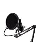 Coolbox Coolcaster Microfono USB Cardioide de Brazo Extensible para Streaming - Parabrisas y Filtro POP - Tripode - Color Negro