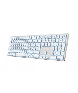 Coolbox Moonlight B431 Teclado Inalambrico - RF 2.4G y Bluetooth 5.1 - Teclas ABS Redondeadas Silencioso - Retroiluminado con 7 