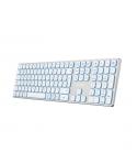 Coolbox Moonlight B431 Teclado Inalambrico - RF 2.4G y Bluetooth 5.1 - Teclas ABS Redondeadas Silencioso - Retroiluminado con 7 