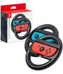 Nintendo Pack de 2 Volantes para Joy-Con - Mejor Agarre - Inmersion en Juegos de Carreras - No Incluye Mandos - Color Rojo y Azu