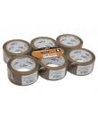 Zap Pack de 6 Precintos de Embalaje 50mm x 66m - Polipropileno 55 micras - Color Marron