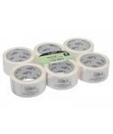 Zap Pack de 6 Precintos de Embalaje 50mm x 66m - Polipropileno 55 micras - Color Blanco