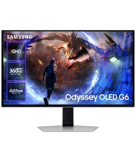 Samsung Odyssey G6 Monitor Gaming 27" OLED QHD 360Hz FreeSync Premium Pro HDR - Respuesta 0.3ms - Regulable en Altura, Giratorio
