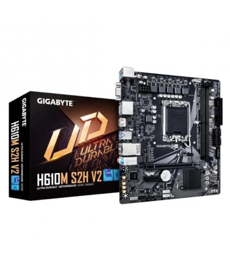 Gigabyte H610M S2H V2 Placa Base Intel1700 2x DDR5 - M.2, SATA, PCIe4.0 - HDMI, DisplayPort, VGA, RJ-45, USB 3.2 - MicroATX