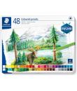 Staedtler 146C Caja Metalica con 48 Lapices de Colores - Mina Suave - Colores Surtidos