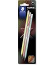 Staedtler Norix Pack de 3 Lapices de Grafito HB - Madera Negra - Diseño Inteligente