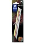 Staedtler Norix Pack de 3 Lapices de Grafito HB - Madera Negra - Diseño Inteligente