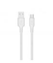 Blackbyte Cable USB-A Macho a USB-C Macho de Silicona - Hasta 10W - 1 metro - 480Mbps - Diametro 3mm - Color Blanco