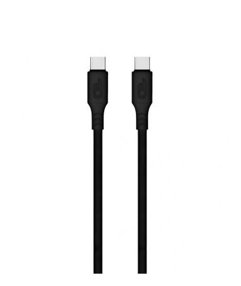 Blackbyte Cable USB-C Macho a USB-C Macho de Silicona - Hasta 60W - 1 metro - 480Mbps - Compatible con Carga Rapida - Diametro 3
