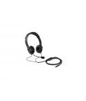 Kensington Auriculares con Microfono Plegable - Conexion 3,5mm - Diadema Ajustable - Almohadillas Acolchadas - Controles en Cabl