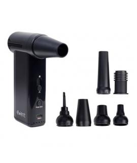 Ewent Pistola de Aire Comprimido - Aspirador, Bomba de Vacio e Inflador - 8 Velocidades -130000 RPM - Bateria de 5000mah - Color