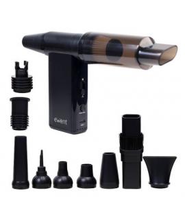 Ewent Pistola de Aire Comprimido - Aspirador, Bomba de Vacio e Inflador - 8 Velocidades -180000 RPM - Bateria de 8000mah - Color