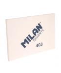 Milan 403 Gigante Bloc de Dibujo A3 50 Hojas Papel Liso de 200g/m² - Tapa Blanda y Cubierta Trasera Dura - Color Marfil y Textur