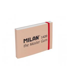 Milan 1420 The Master Gum Bloc de 30 Hojas para Acuarela - Tamaño A6 - Grano Fino de 300g/m² - Cierre con Goma Elastica - Tapa B